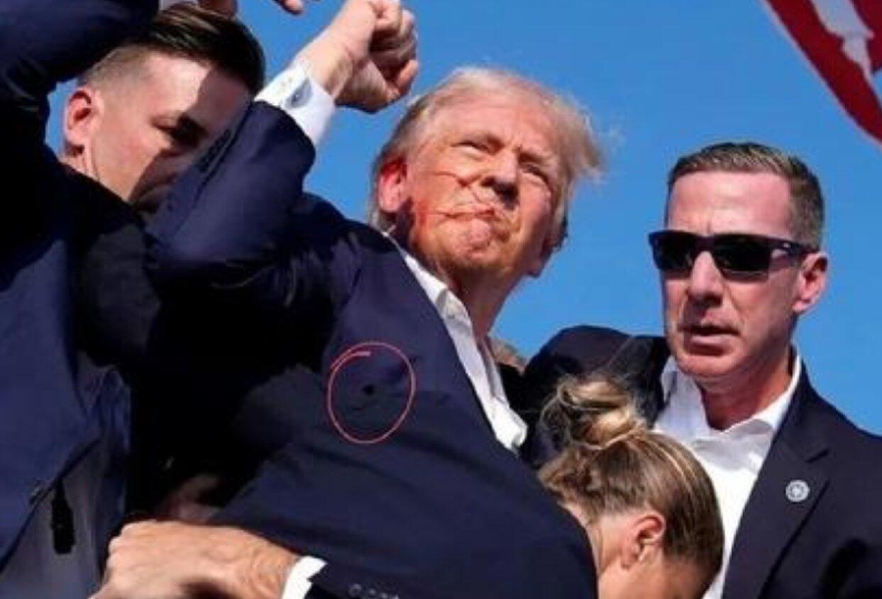Imagem não prova que Trump foi baleado no peito em atentado