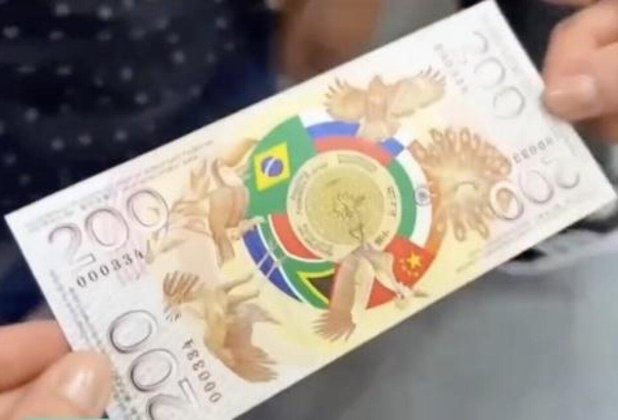Vídeo mostra brinde distribuído por empresário na Rússia, não ‘cédula dos Brics’