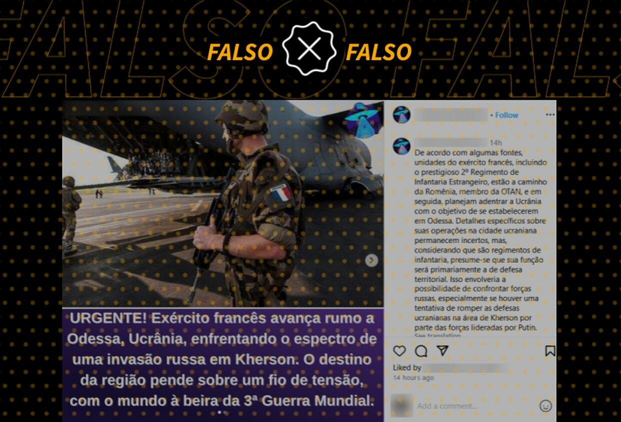 Exército francês não enviou tropas à Ucrânia para combater a Rússia