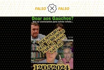 Gravação em que homem afirma que Bolsonaro doou R$ 17 milhões ao RS é ficcional