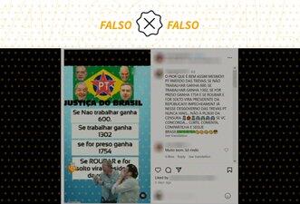 Posts enganam ao afirmar que presos recebem auxílio maior que salário mínimo