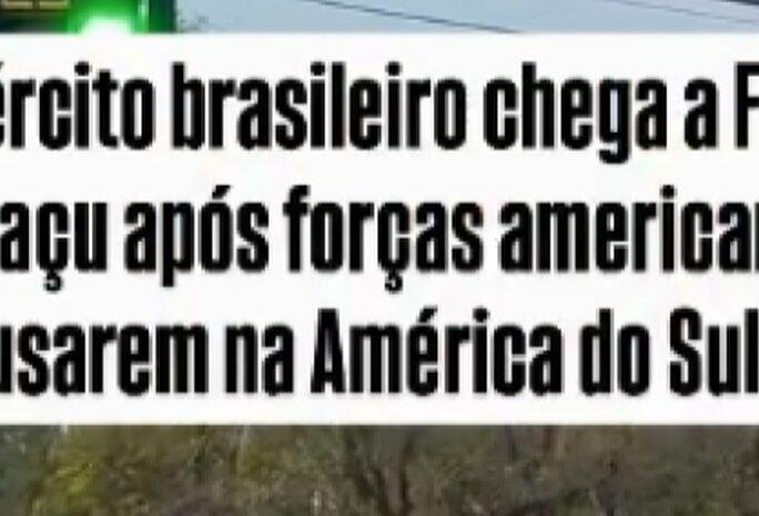 Vídeo mostra evento militar no Paraná, não reação do Exército aos EUA