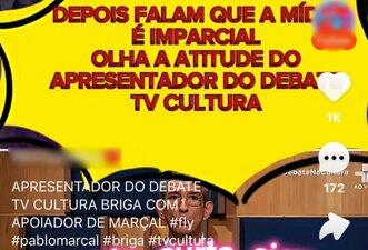 Vídeo em que jornalista da TV Cultura arremessa celular é antigo e não tem relação com Marçal