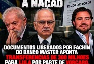 É falso que documentos apontam que Lula recebeu R$ 300 milhões de Vorcaro