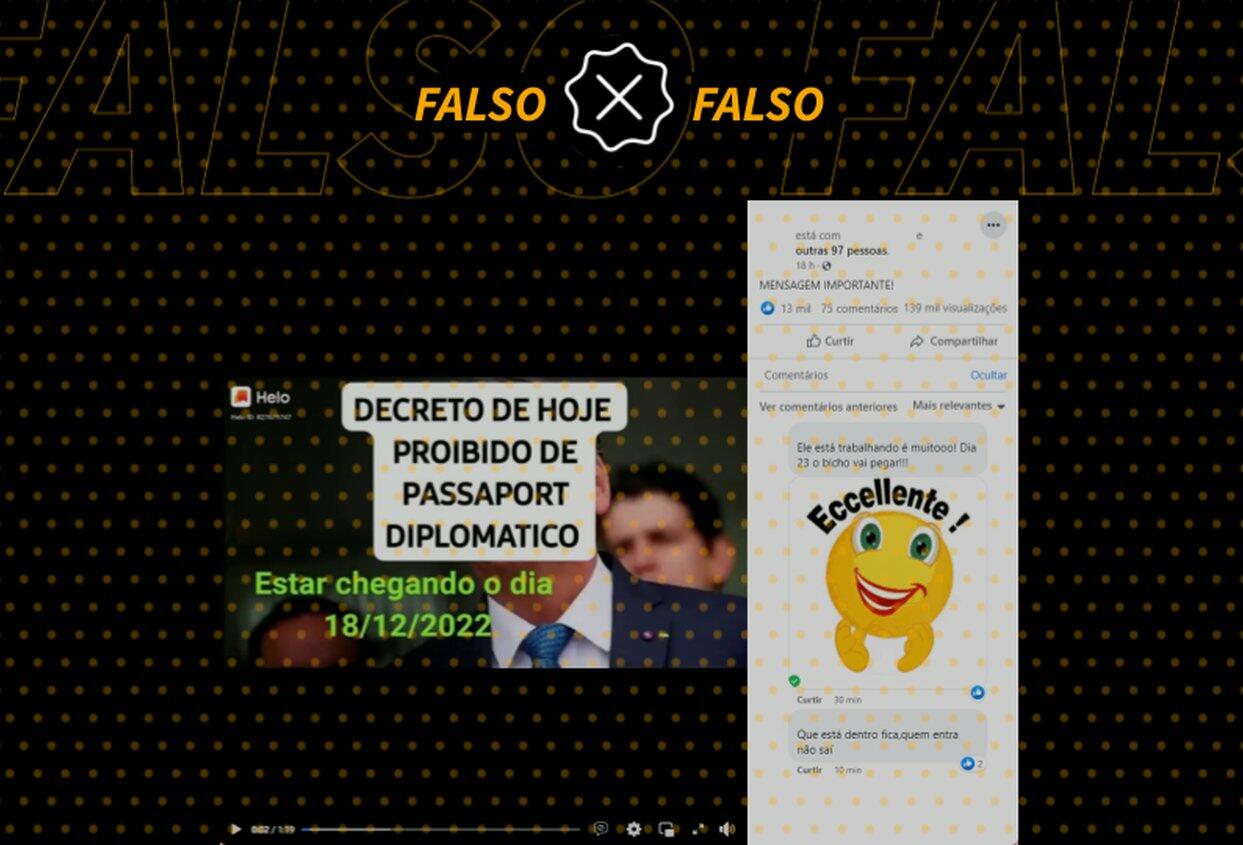 É falso que Bolsonaro assinou decreto que proíbe políticos de deixarem o país