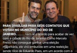 Marcelo Freixo não é candidato a vice de Eduardo Paes