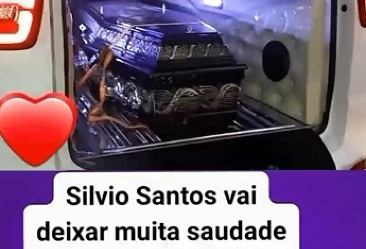 Vídeo viral mostra enterro de político na Paraíba, não caixão de Silvio Santos