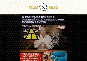 Vídeo editado de Drauzio Varella desinforma ao afirmar que vacina contra dengue causa câncer