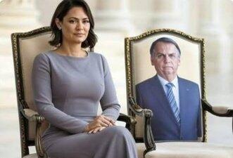 É falsa foto de Michelle Bolsonaro ao lado de cadeira vazia em posse de Trump