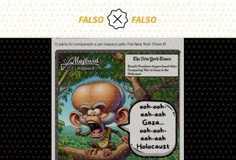 New York Times não publicou charge racista retratando Lula como macaco após fala sobre Israel