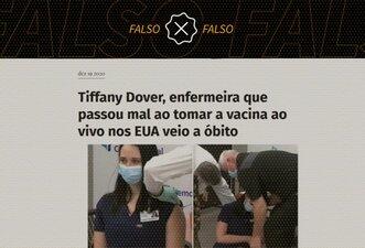 É falso que enfermeira americana morreu após tomar vacina contra Covid-19