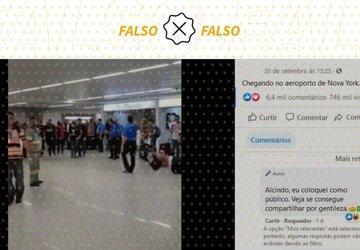 Vídeo não mostra recepção a Bolsonaro em aeroporto de Nova York