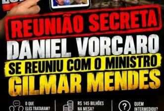 Gilmar Mendes não teve encontro 'secreto' com Vorcaro