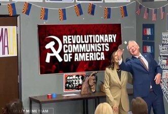 Vídeo que mostra Kamala Harris tirando selfie com cartazes comunistas foi manipulado