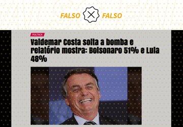 É falso que Bolsonaro ganhou a eleição presidencial com 51% dos votos