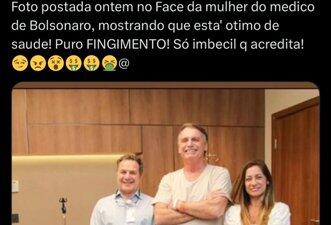 Foto que mostra Bolsonaro em pé e sorridente no hospital não é atual