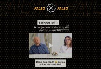 É montagem vídeo em que Janja ri após Lula falar sobre mortes de ex-mulheres