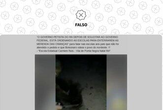 Vídeo de alimentos desenterrados em escola não tem relação com governo do RN
