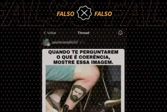 É falsa foto de pessoa com rosto de Lula tatuado na perna e tornozeleira eletrônica
