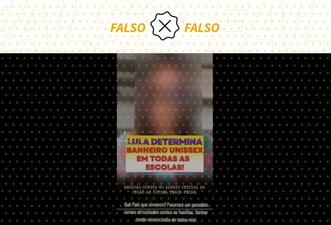 Governo Lula não determinou criação de banheiros unissex em escolas