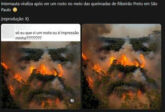 Foto com rosto de Lula em meio a incêndio florestal foi criada por IA