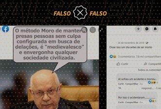 É falso que Teori Zavascki criticou ‘método Moro’ um dia antes de morrer em acidente