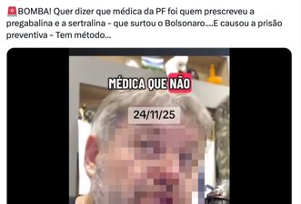 Médica que prescreveu remédios que causaram suposto surto em Bolsonaro não é vinculada à PF