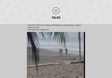 Vídeo em que policial atira em surfista foi gravado na Costa Rica, não no Brasil