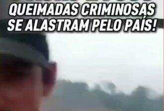Vídeo de homem ateando fogo a pasto é antigo e foi gravado em Mato Grosso, não em São Paulo