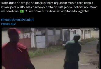 É falso que decreto de Lula proíbe policiais de atirar em criminosos