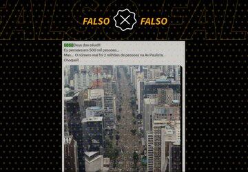 Posts usam foto de manifestação de 2016 para mentir que ato de Bolsonaro reuniu 2 milhões de pessoas