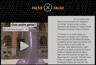 Vídeo que mostra escultura de pênis e tapete de Che Guevara na Fiocruz é montagem