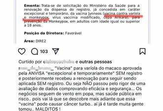 É falso que Anvisa autorizou importação de vacina contra Mpox sem comprovação de eficácia e segurança