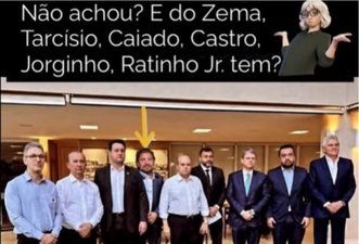 É montagem foto em que dono do Banco Master aparece ao lado de governadores