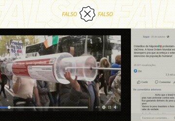 Vídeo não mostra protesto em Nápoles contra a CoronaVac