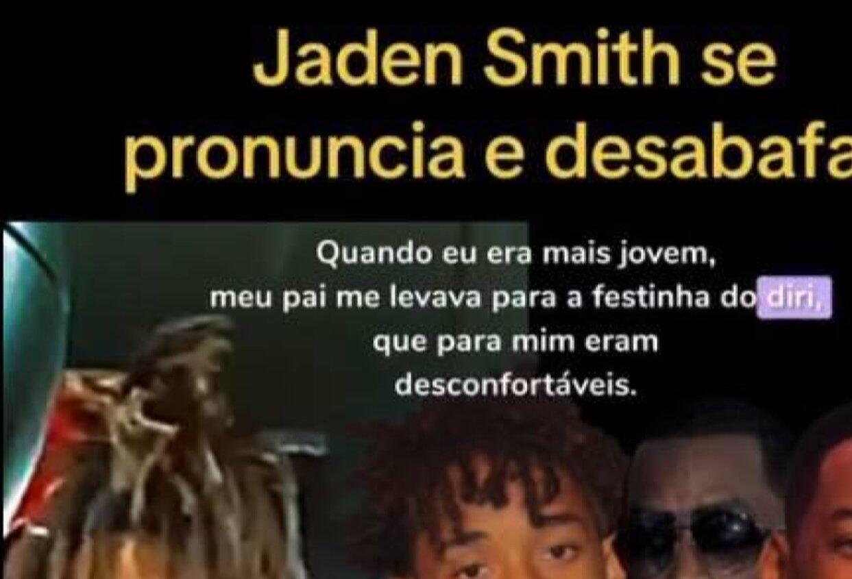 É falso que Jaden disse ter sido levado por Will Smith a ‘festinhas do Diddy’