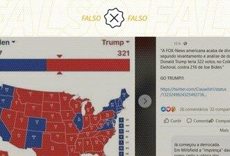 Fox News não veiculou pesquisa que indica vitória de Trump com 321 delegados