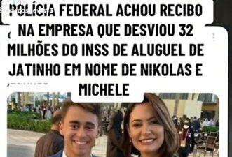 Não há indícios de que Nikolas e Michelle alugaram jatinho com dinheiro da fraude do INSS