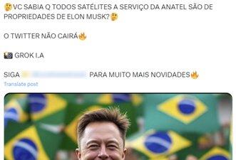 É falso que todos os satélites a serviço da Anatel são de Elon Musk