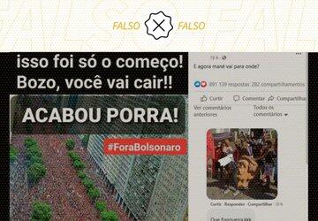 Foto de torcida do Flamengo no Rio é atribuída a protesto contra Bolsonaro