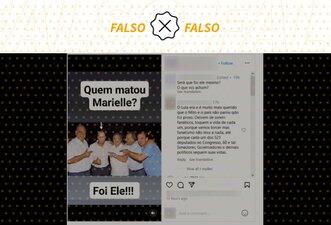 É montagem foto em que Lula aparece ao lado de Domingos Brazão