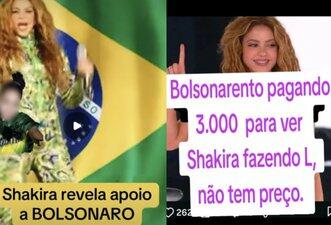 Shakira não declarou apoio a Lula nem a Bolsonaro em show no Brasil