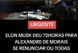 Elon Musk não exigiu renúncia de Moraes em 72 horas nem ameaçou cortar internet no Brasil