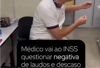 É falso que vídeo mostra médico contestando negativa de benefícios do INSS