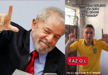 Bolsonaristas apropriam-se do bordão ‘faz o L’ para atribuir a Lula ações de governos anteriores