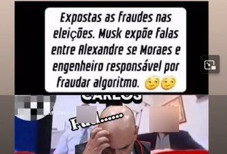 Posts inventam diálogo entre Moraes e engenheiro da Oracle para sugerir fraude em 2022