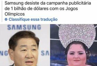 É falso que Samsung suspendeu patrocínio das Olimpíadas após abertura ‘lacradora’