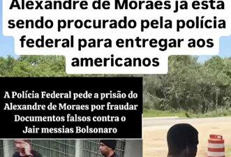 É falso que PF pediu prisão de Moraes por fraude documental contra Bolsonaro