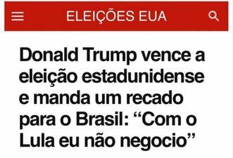 Posts usam print falso do ‘g1’ para mentir que Trump deu recado a Lula
