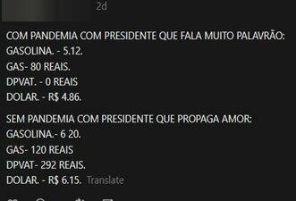 Post engana ao comparar preços de combustíveis, taxas e cotação do dólar nos governos Bolsonaro e Lula